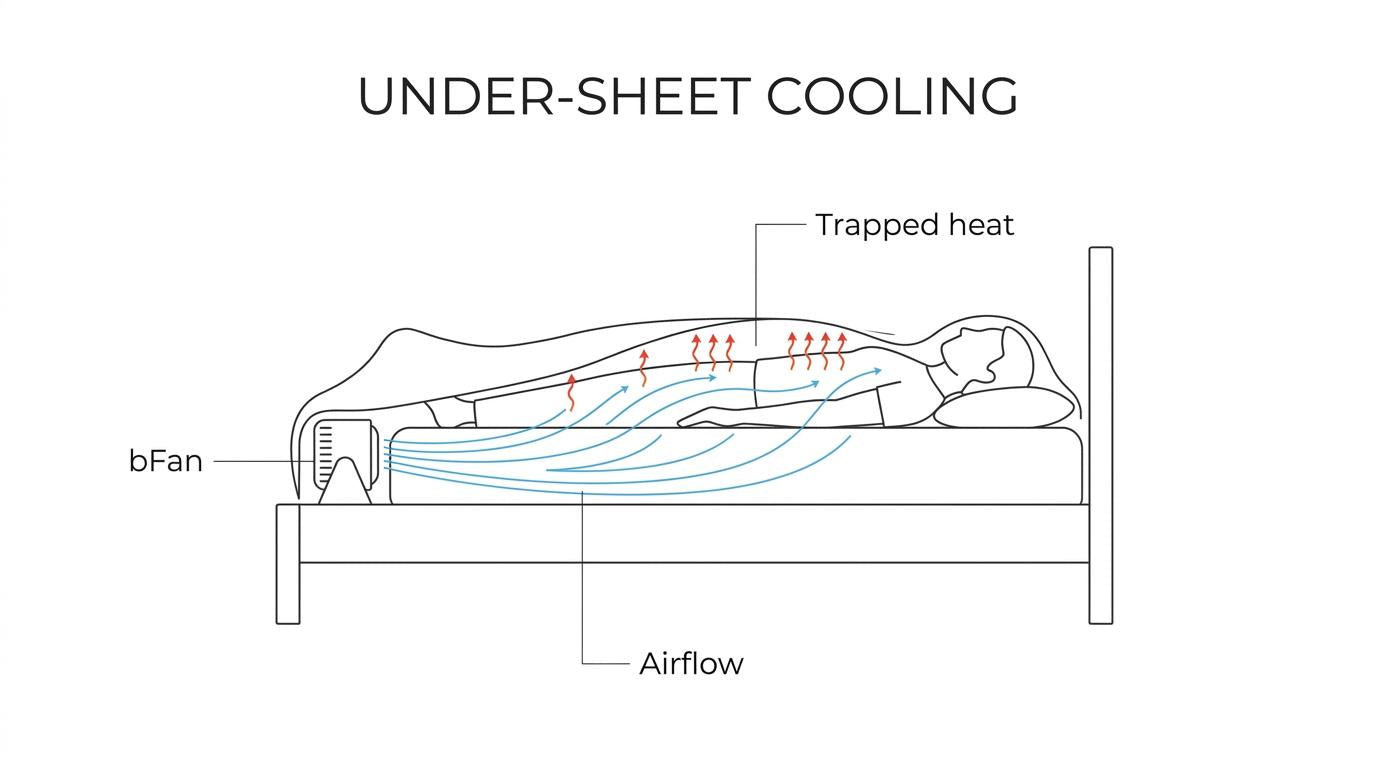 Foot of Bed Fan for Night Sweats